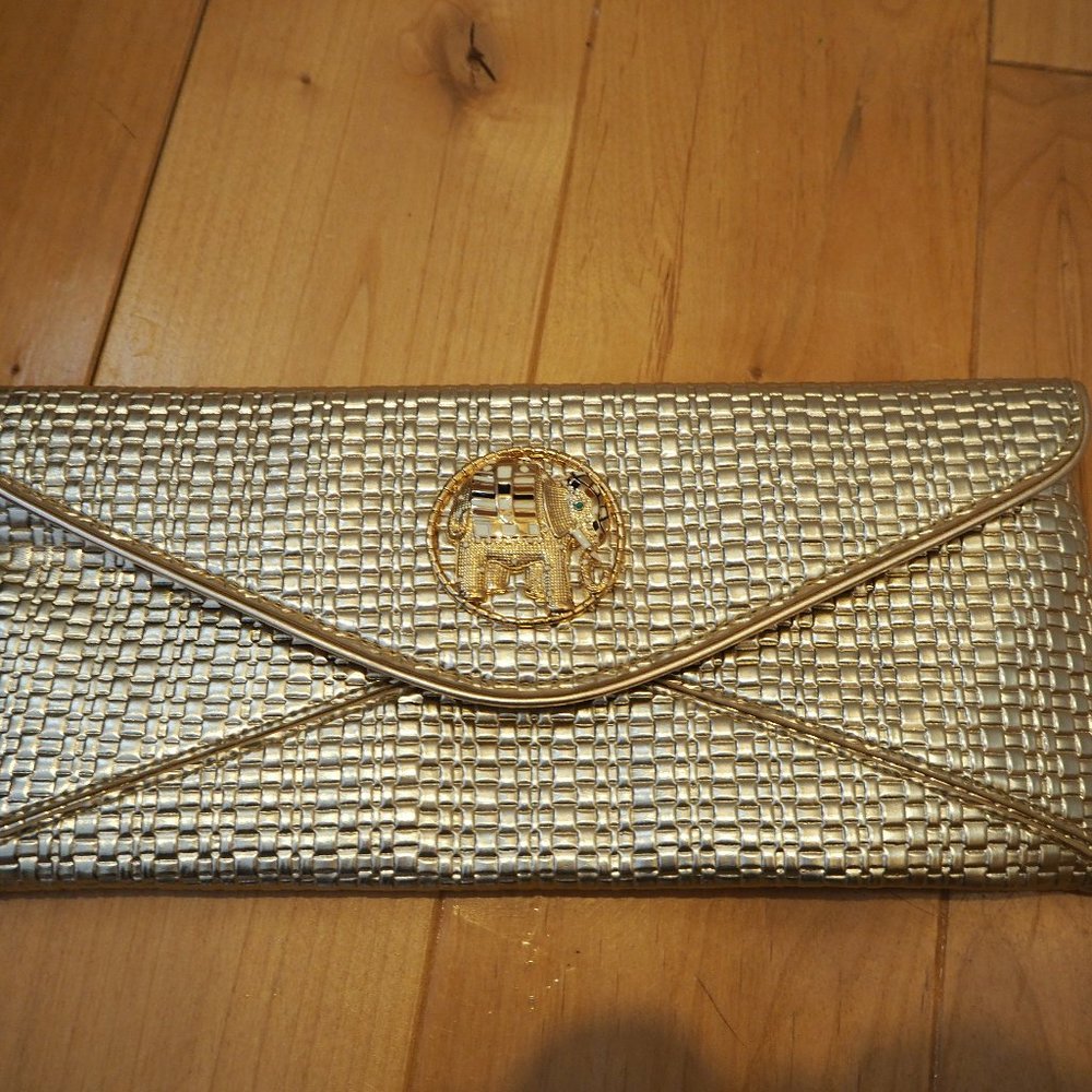 gold elephant clutch